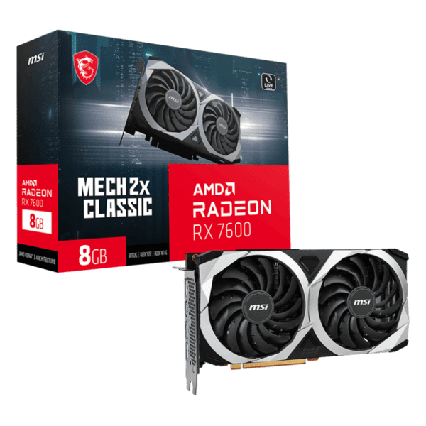 TARJETA DE VIDEO RX 7600 8GB MECH 2X