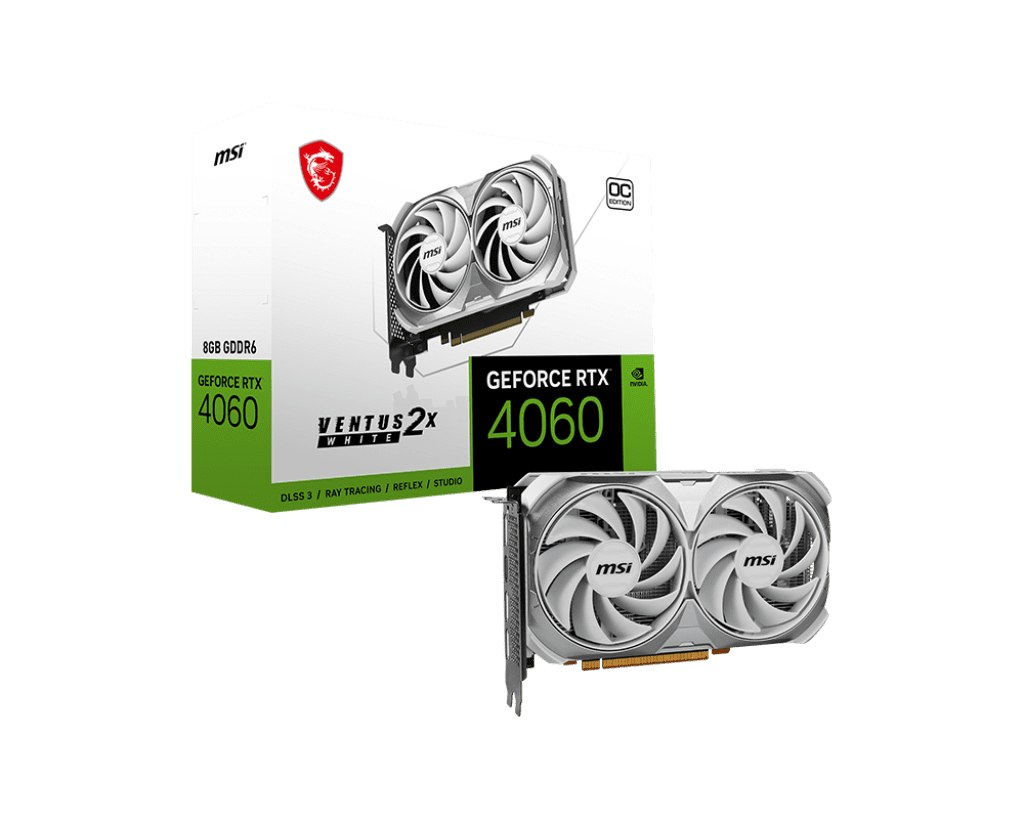 TARJETA DE VIDEO MSI RTX 4060 8GB WHITE 2X