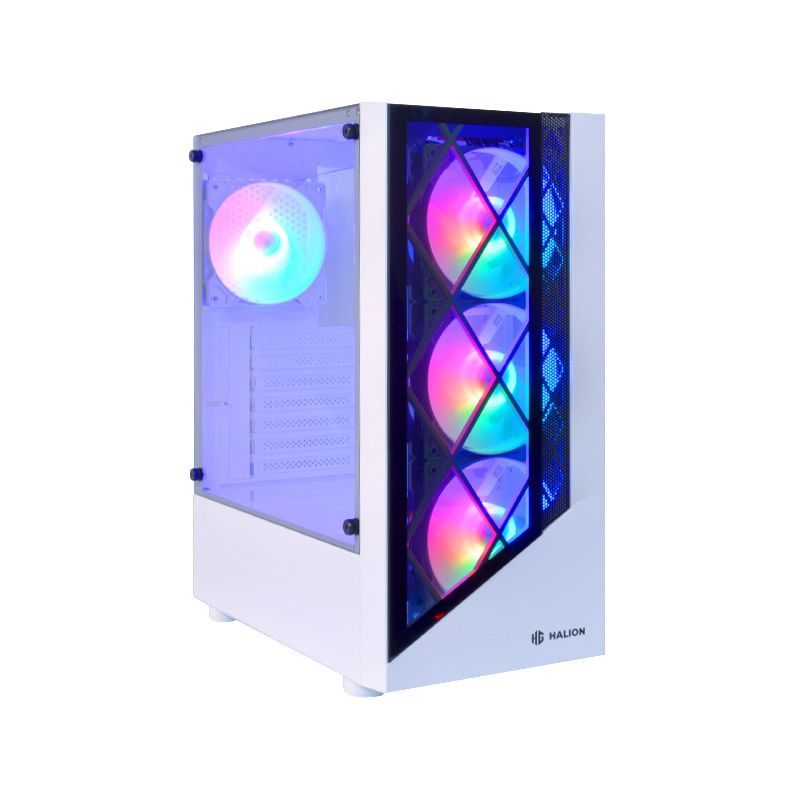 CASE HALION DRAGON CR15 WHITE ( CR15 WHITE ) 500W | VIDRIO TEMPLADO | LED-RGB