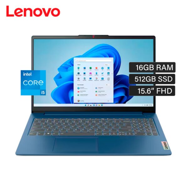 LAPTOP LENOVO IDEAPAD SLIM 3 15IAH8 I5-12450H RAM 16GB DDR5 SSD512GB 15.6 FHD