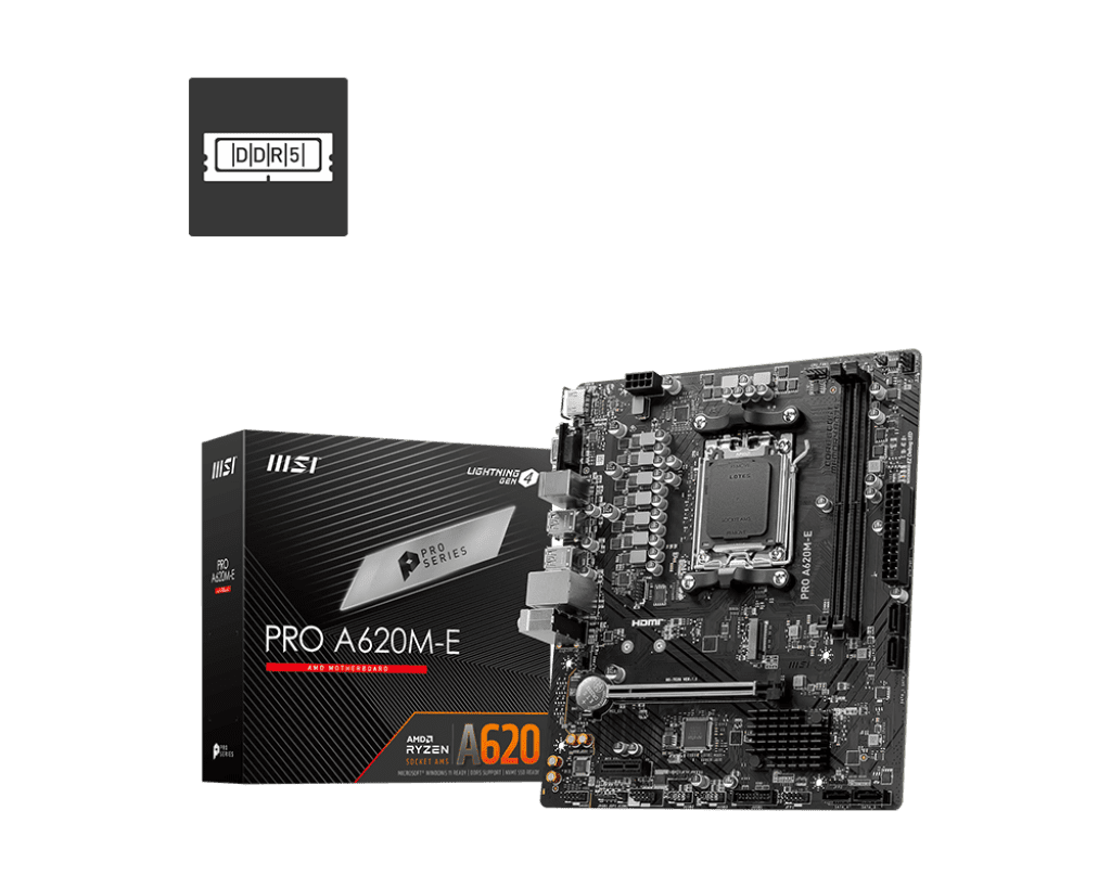 MAINBOARD MSI PRO A620M-E, AM5, AMD