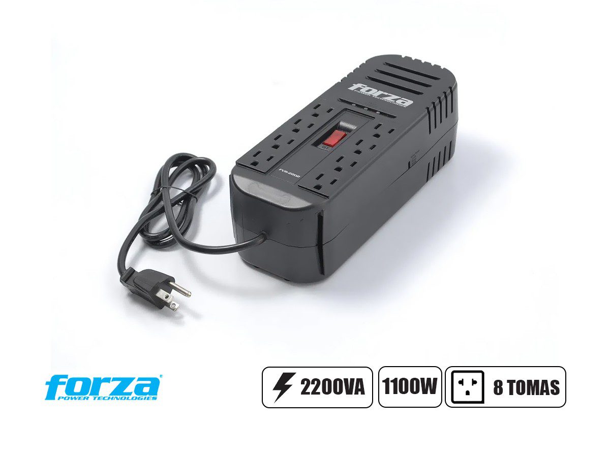 ESTABILIZADOR FORZA FVR-2202, 2200VA/1100W