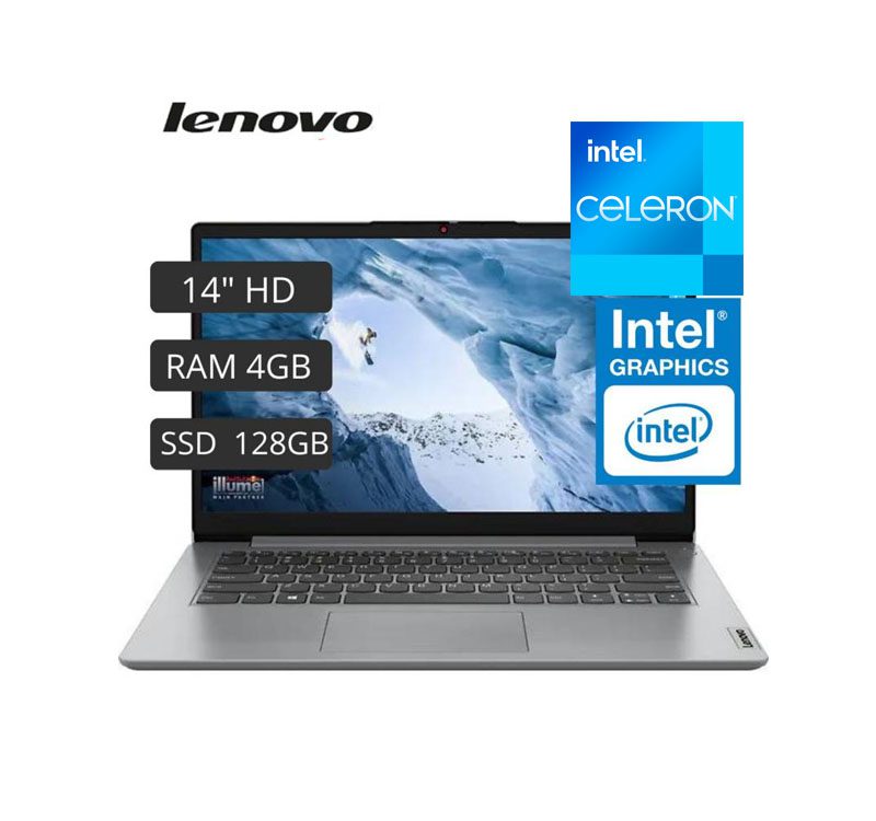 Laptop Lenovo IdeaPad 1 14IGL7 Intel Celeron N4020 4GB RAM 128GB eMMC 14″ HD Windows 11 home
