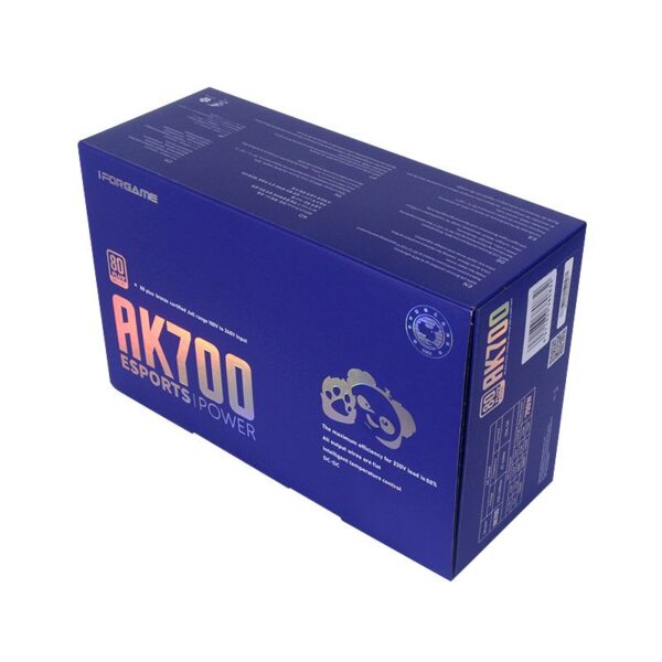 FUENTE DE PODER IFORGAME AK700, 80 PLUS BRONZE 700W WHITE