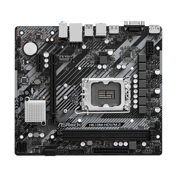 Placa Madre Asrock H610-hdv/m.2 Socket Lga 1700, Ram Dddr5 Buss 5600 Mhz, 14va, 13va, 12va Gen