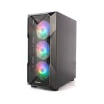 CASE GAMER HALION STUKA CR11-N 500W | NEGRO | MALLA | PANEL VIDRIO TEMPLADO | 4 COOLER FAN | LED-RGB RAINBOW - Imagen 2