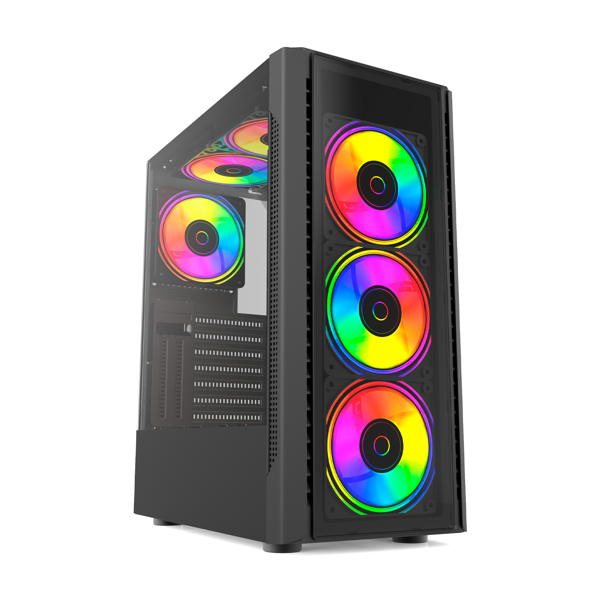 CASE CYBERTEL XTREME BLACK CBX5001 GABINETE GAMER USB3.0 4FAN RAINBOW (S00151)