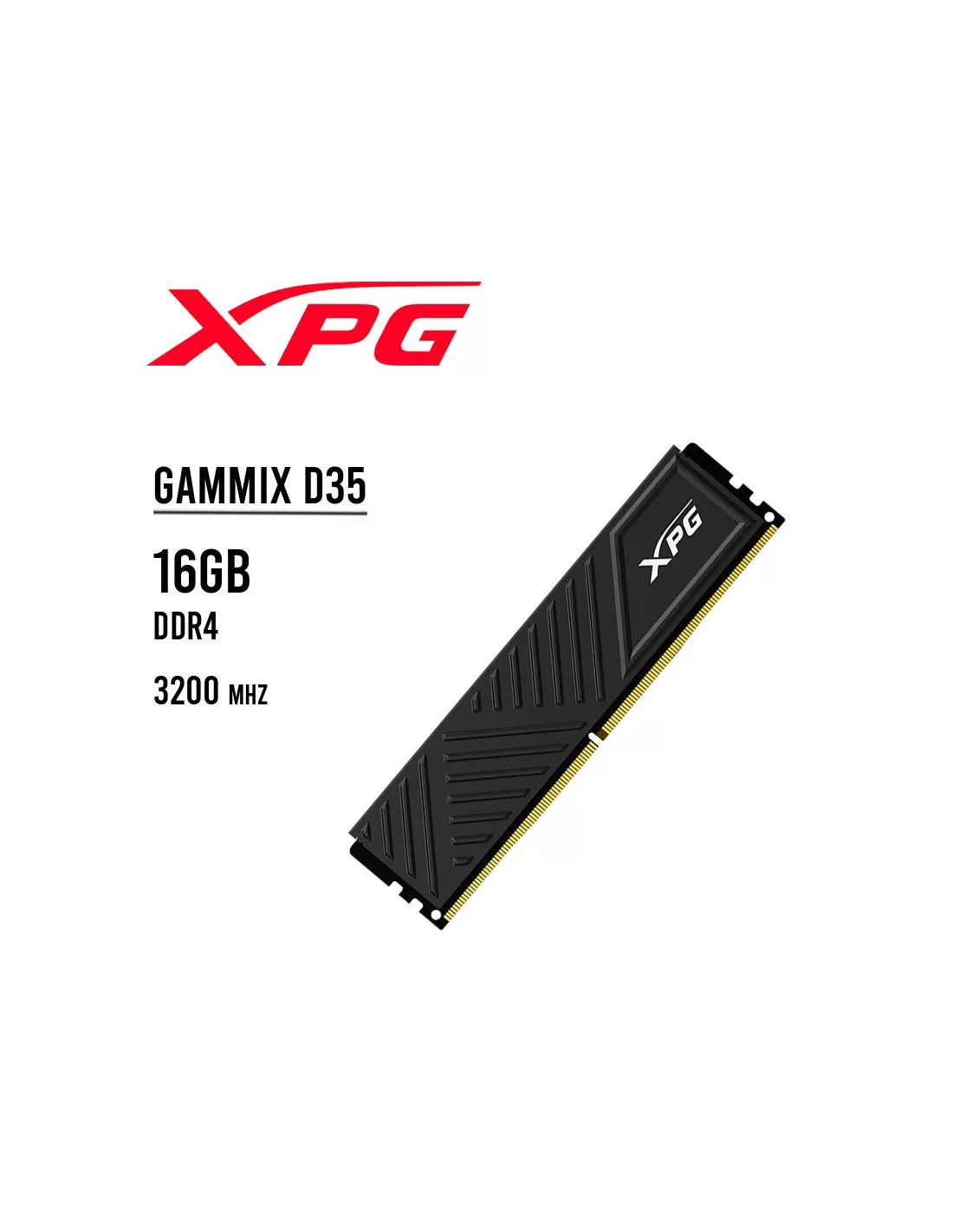 Memoria Ram Xpg Ddr4 16gb Gammix D35 black