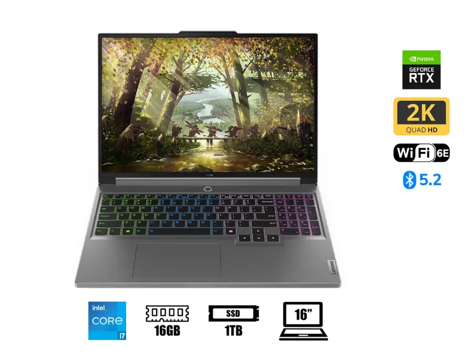 Laptop Lenovo Core I7-13650hx Legion 5 16irx9  16″ (2560×1600) Ips, 165hz, Ram 16gb, Ssd 1tb, Rtx 4060 8gb