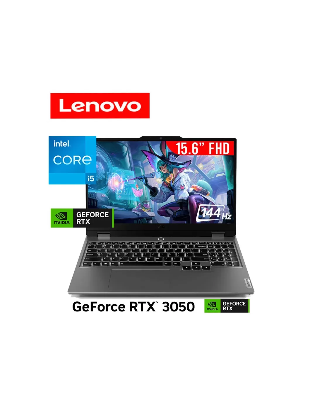 Laptop LENOVO LOQ 15IAX9- I5 12450HX, 12GB, 512GB, RTX 3050 6GB, 15.6″ FHD