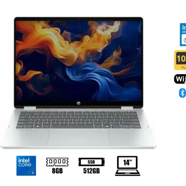 LAPTOP HP OMNIBOOK 5 FLIP 14-FP0013 CORE 5 120U 8GB 512GB SSD 14 2K TOUCHSCREEN WINDOWS 11 ( B5UJ3UA-ABA )