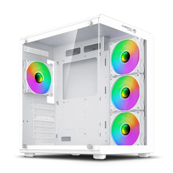 CASE GAMER XTREME WHITE CBX5021 4FAN RGB PECERAS/FUENTE