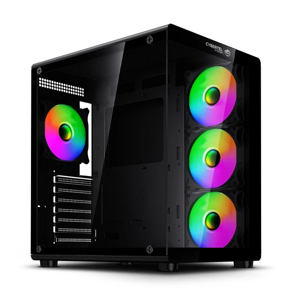 CASE GAMER XTREME BLACK CBX5021 4FAN RGB PECERA S/FUENTE