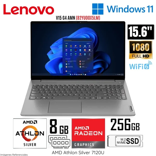Lenovo AMD ATHLON SILVER 7 7120U 8gb 256ssd fhd 15.6pul