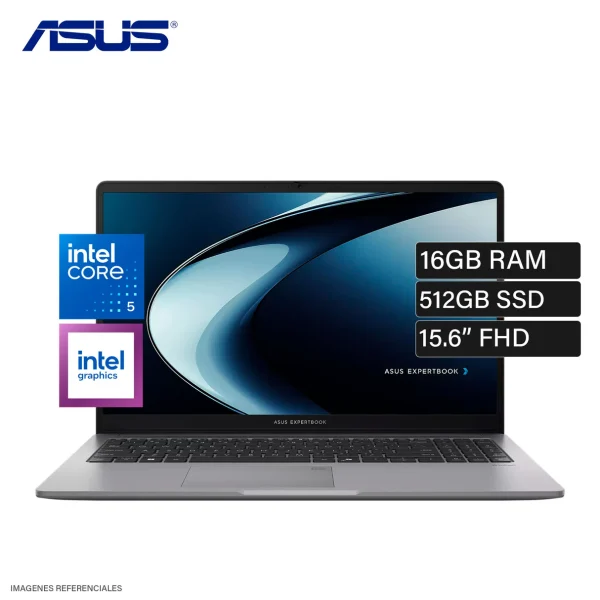 ASUS EXPERTBOOK P1503CVA-S72381 INTEL CORE 5 210H 512GB SSD 16GB DDR5 15.6
